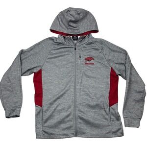 Colosseum Arkansas Razorbacks Full Zip Hoodie Jacket Mens Size Large College‎